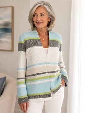 BASLER Stripe Blazer Ukrainian Jacket 40